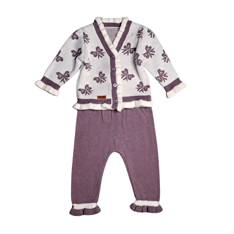 Costumatie pentru fete 2 piese de culoare mov ( Ilic, Pantaloni)