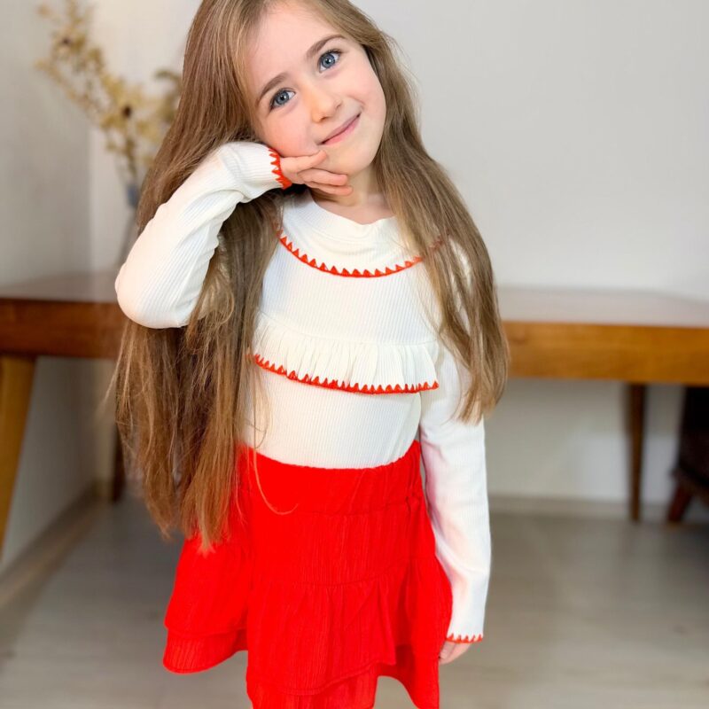 COMPLEU BLUZA ALBA FUSTA ROSIE